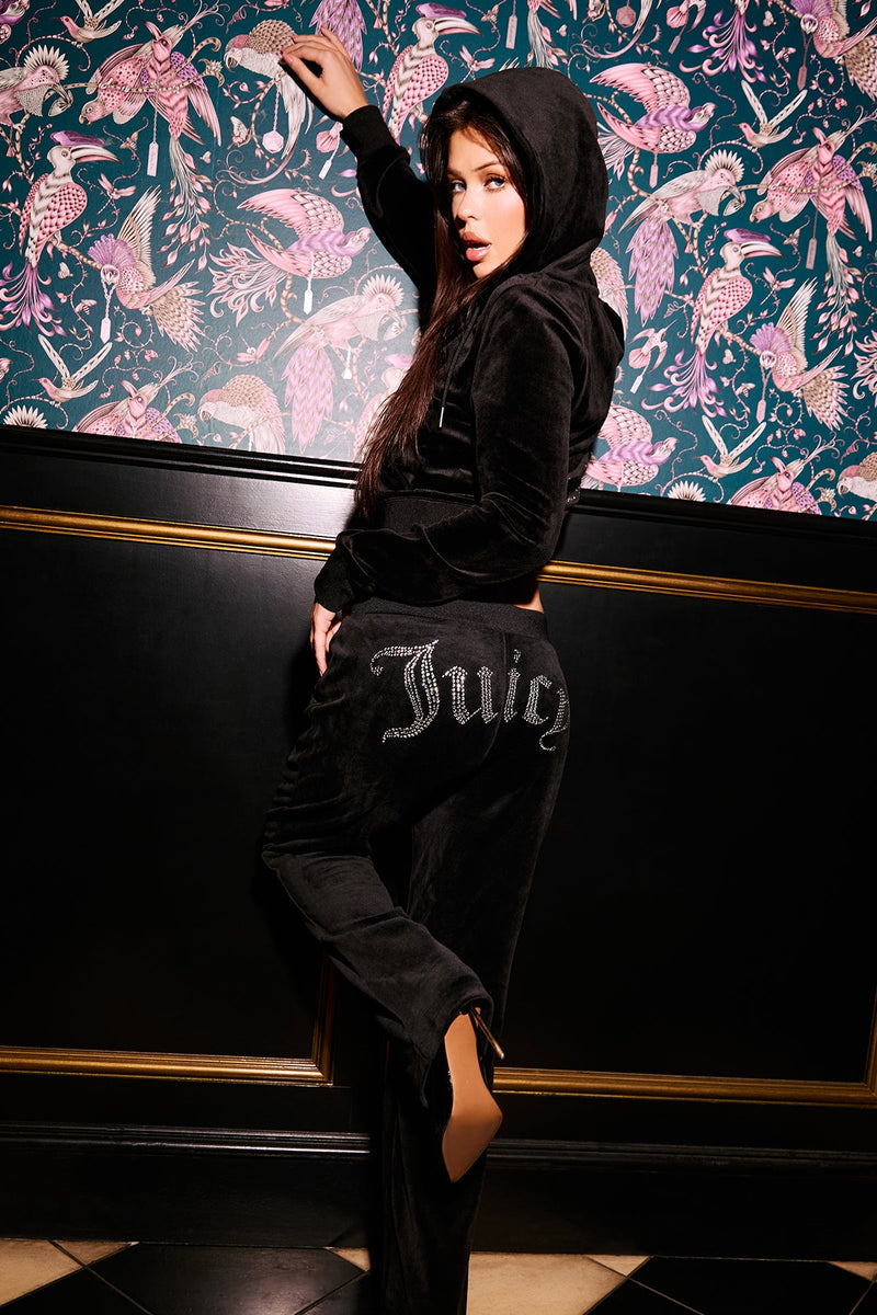 OG Big Bling Velour Set-Black